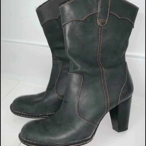 Born Black Boots Women’s Size 8 - Picture 3 of 5